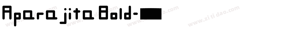 Aparajita Bold字体转换